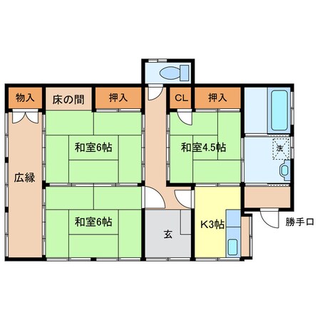 助戸新山町貸家IFの物件間取画像